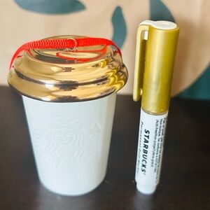 🎄Starbucks Design Your Own Holiday Cup Ceramic Ornament